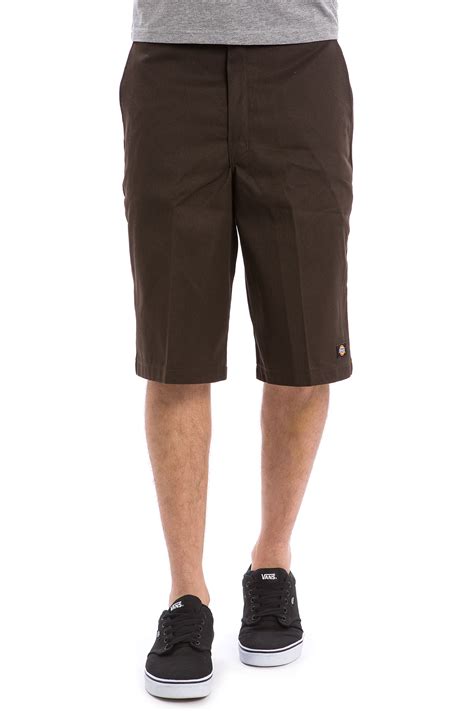 dickies multi pocket work shorts dark brown buy  skatedeluxe
