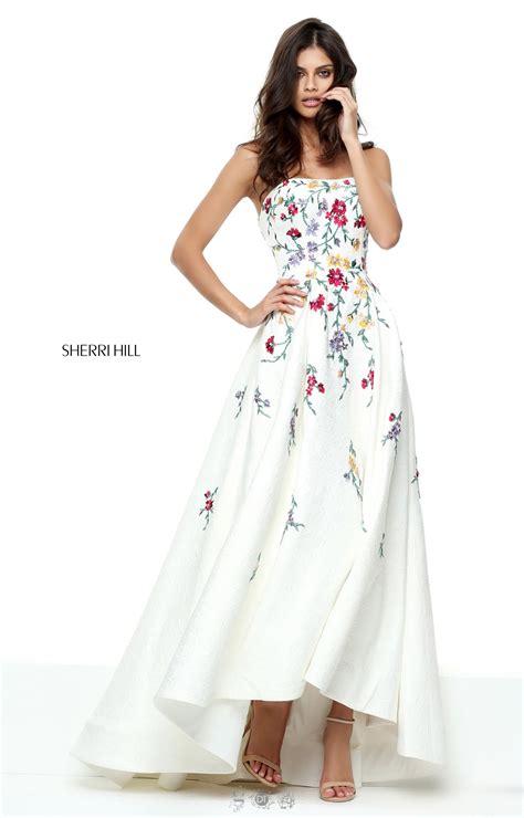 Sherri Hill 50838 High Low Floral Dress Prom Dress