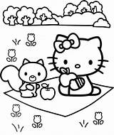 Kitty Hello Coloring Pages Kids Drawing Name Princess Picnic Printable Colouring Hellokids Color Spring Print Sheets Friends Cat Clipart Silhouette sketch template