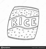 Rice Arroz Boiled sketch template
