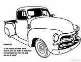 Truck Chevy Coloring Pages Vintage Deviantart Old Cars sketch template