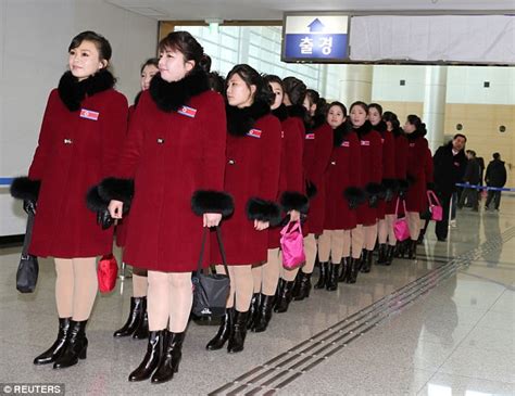 north korea cheerleaders return home amid sex slave claims daily mail online