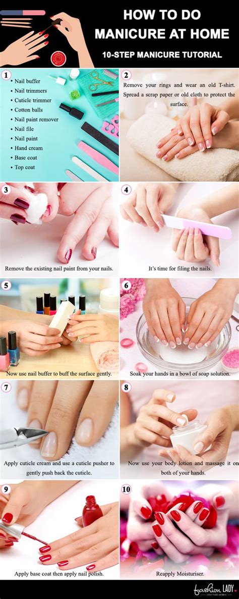 manicure  home diy tutorial  nail