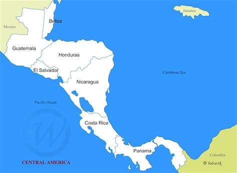 map  central america