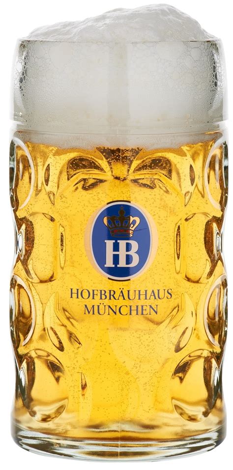 hofbrauhaus munich munchen german glass dimple beer mug   german