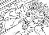 Coloring Dragon Ball Pages Vegeta Goku Dragonball Comments sketch template