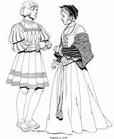 Renaissance Coloring Clothing Kids Fashion Pages Fun Colorir Mode Para Roupas Costumes Moda Costume Kleidung Renascimento Quotes Da Desenhos Medieval sketch template