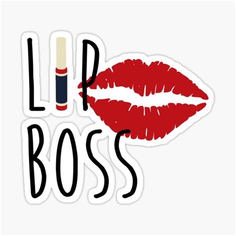 lipstick sticker boss babe decal lips decal kissing lip decal kiss