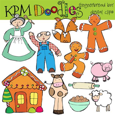 gingerbread man characters clipart   cliparts  images