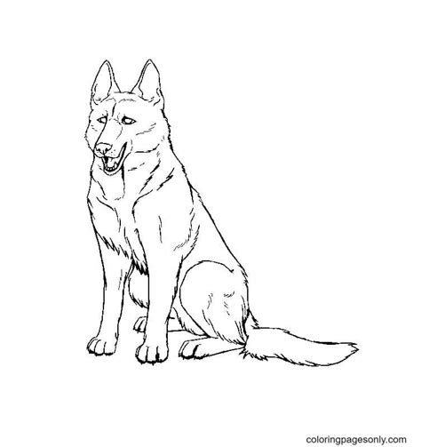 cute german shepherd puppy coloring pages  printable coloring pages