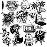 Tattoo Blackwork Tradicionales Tatuagem Tradicional Diseños Arte Aries Zippo Plantillas Daga Relámpago Desenho Tatuar Neotradicional Espeluznantes Sheet sketch template