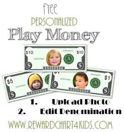 custom printable play money template instant