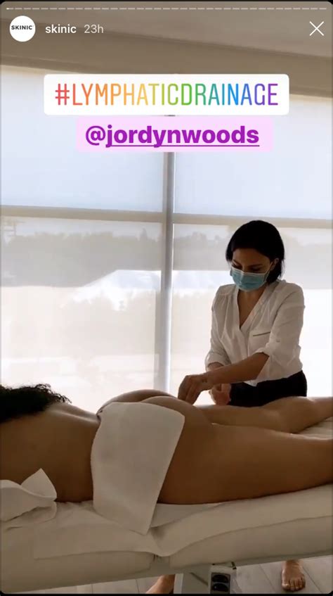 Jordyn Woods Shows Off Results From Lymphatic Drainage Massage