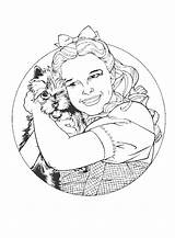 Oz Wizard Coloring Pages Dorothy Dog Printable Print sketch template