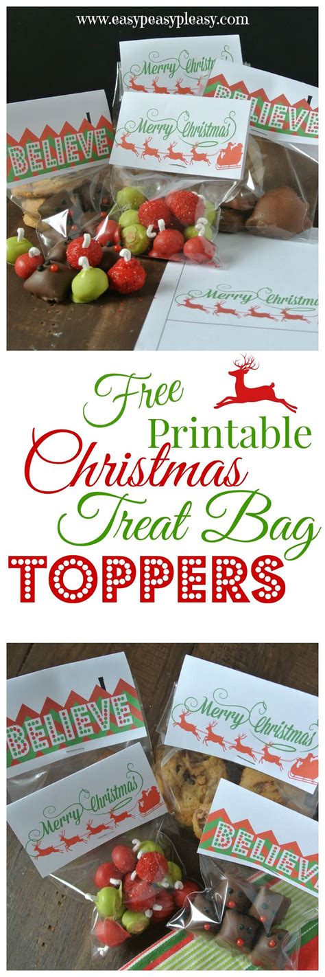 printable christmas treat bag toppers easy peasy pleasy  christmas printables