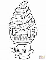 Coloring Ice Cream Pages Shopkin Shopkins sketch template