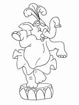 Coloring Pages Elephant Circus Kids Colouring Book Printable Simple Print sketch template