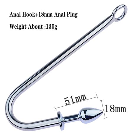 replaceable anal hook butt plug beads dilator metal