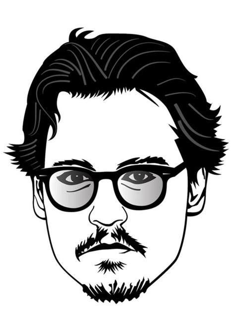coloring page johnny depp  printable coloring pages img