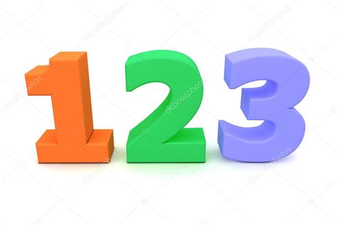 colourful numbers  stock photo  pixbox