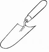 Trowel Colouring sketch template