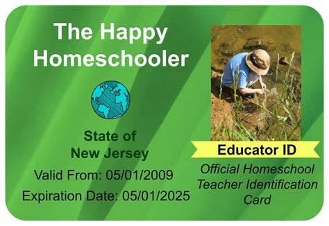 create  homeschool id card  happy homeschooler