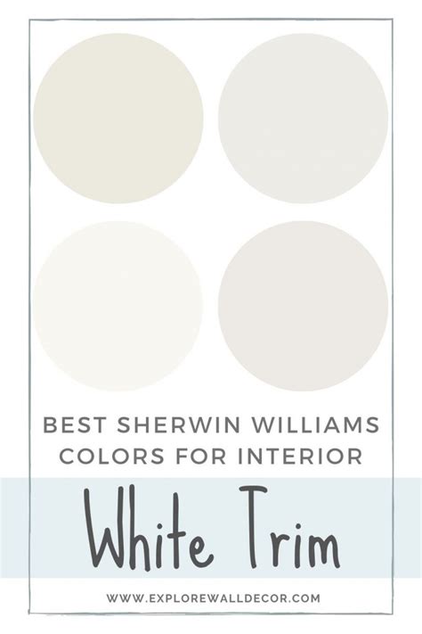 sherwin williams white paint color  interior trim  great choices explore wall decor