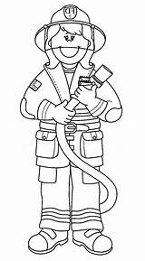 Coloring Fireman Pages Firefighter Colouring Printable Kids Clipart Preschool Drawing Sheets Cartoon Female Print Amazing Choose Board Book Drawings sketch template