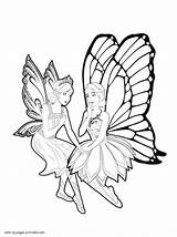 Barbie Pages Coloring Printable Kids Fairy Girls sketch template