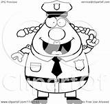 Police Woman Chubby Idea Clipart Cartoon Cory Thoman Outlined Coloring Vector 2021 sketch template