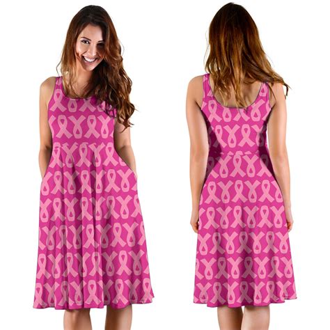 pink ribbons womens dress combat breast cancer
