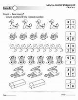 Correct Maths Number Count Tick Mental Worksheets Grade Kids Math Kindergarten Printable Year Nursery Coloring Pages sketch template
