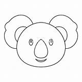 Koala Icon Vectorified Umriss sketch template