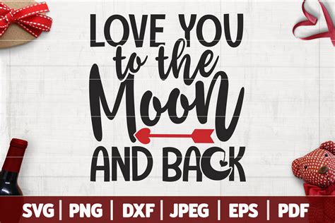 i love you to the moon and back mom svg layered svg cut file