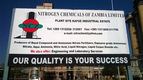 nitrogen chemicals of zambia industrial development corporation idc