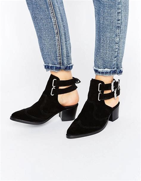 asos asos riva leather western boots