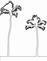 Silhouettes Palm Trees Vector Outline Svg sketch template