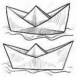 Barco Zeichnen Boats Origami Schiff Doodle 123rf Papierboot Folded Thinkstockphotos sketch template