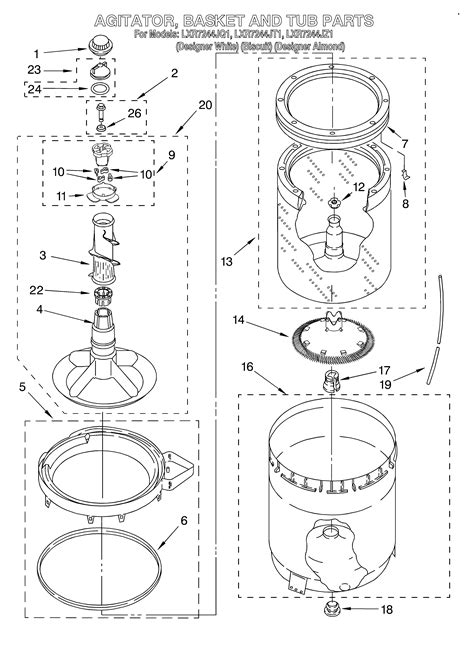 whirlpool parts whirlpool washing machine parts diagram