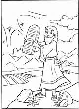Moses Commandments Bible Sheets Sunday Bestcoloringpagesforkids Coloringhome sketch template