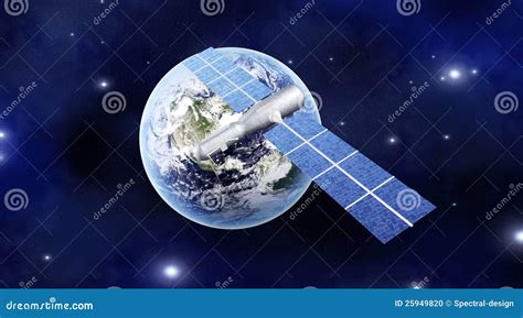 satellite   earth stock photo image