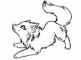 Wolf Coloring Pages Baby Cute Colouring Drawings Printable Awesome Drawing Chibi Color Easy Anime Kids Animal Print Lobo Clipart Template sketch template