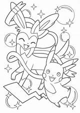 Coloring Pages Eevee Pokemon Pikachu Book Friends Sheets Cute Kids Printable Scans Pokémon Pacificpikachu Collection Colouring Books Choose Board Tumblr sketch template