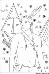 Indianer Zum Pfeil Bogen Malvorlage Mit Ausmalbild sketch template