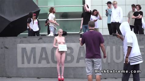 Shaved Head Slave Walked Naked In Public Eporner