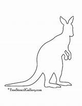 Kangaroo Kangourou Aboriginal Freestencilgallery Canguro Plantillas Animaux Australie Minimalistas Vogel Aborigène Coloriage Manuelle sketch template