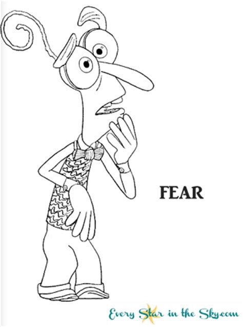 fear coloring page  star   sky