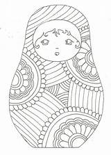 Matryoshka Coloring Coloriage Template Dolls Doll Pages Para Nesting Adult Russian Dessin Colorier Russie Pattern 1682 1201 Embroidery Kokeshi Patterns sketch template