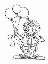 Clown Coloring Balloon Mr Tree Has Color sketch template