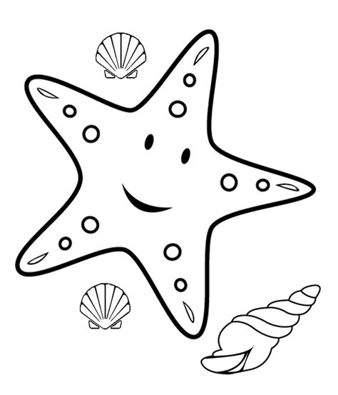 star fish coloring pages print color craft